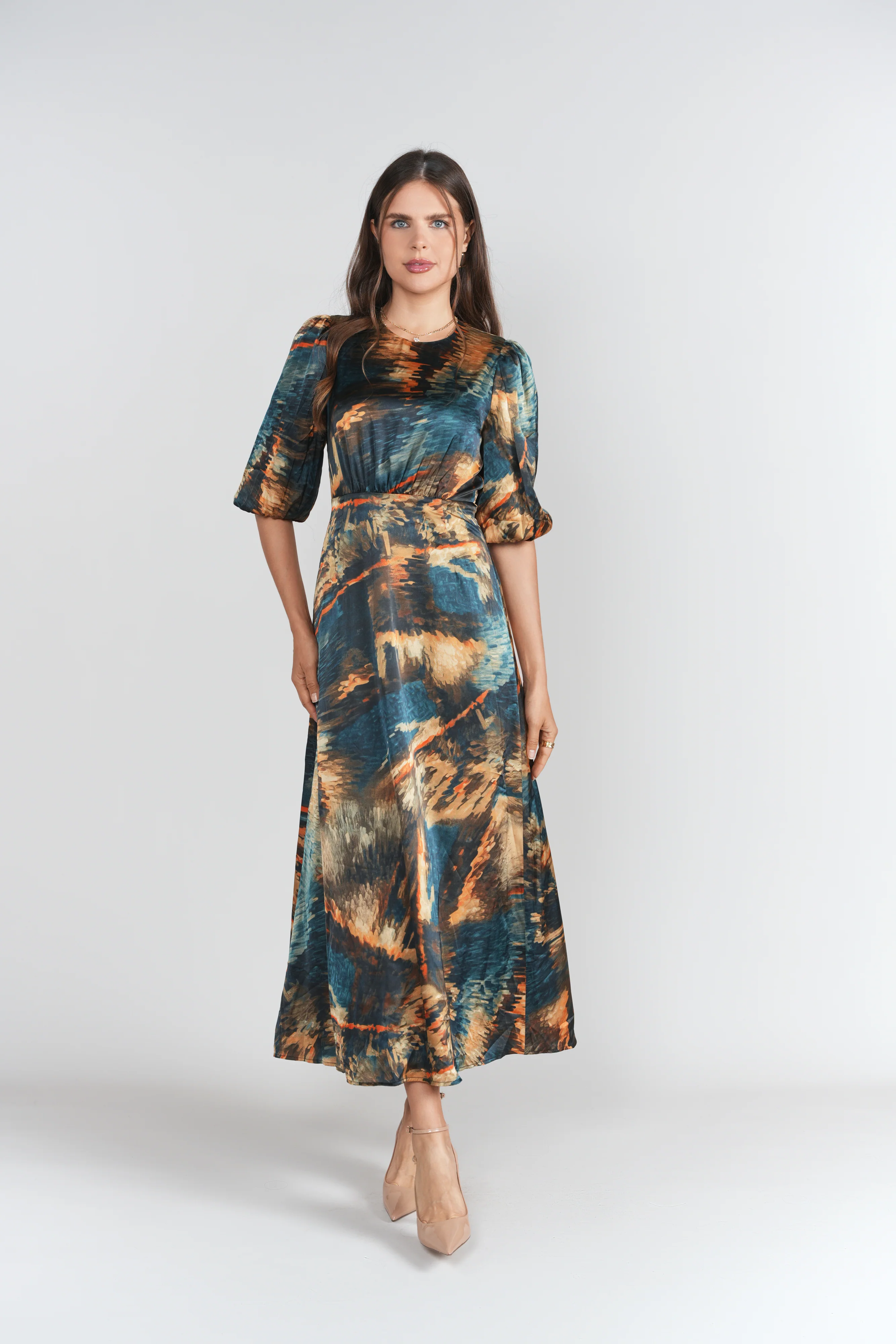 Becca Dress- Abstract Navy - Image 3