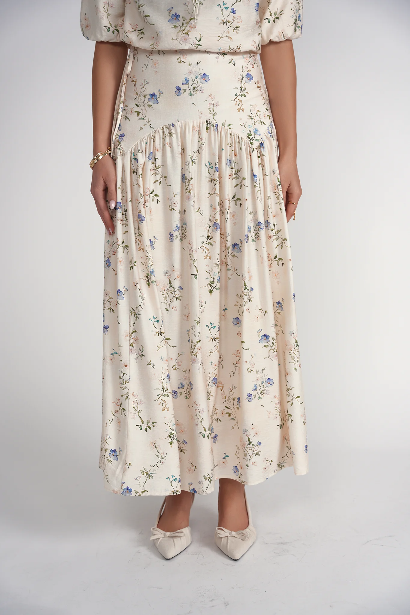 Belle Skirt- Cream Floral - Image 3