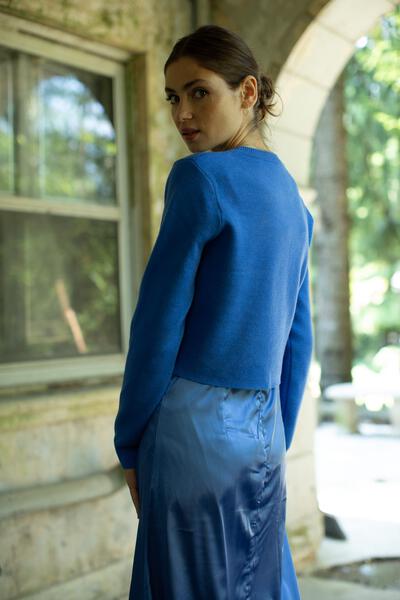 Crop Sweater - Azure - Image 3