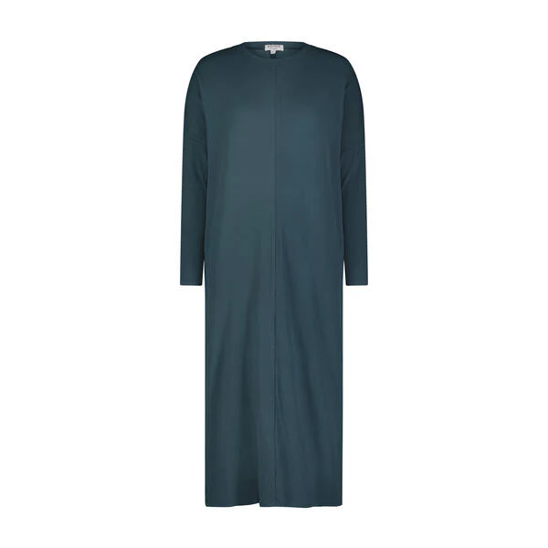 Dolman Sleeve Rib Maxi Dress- Dark Teal - Image 7