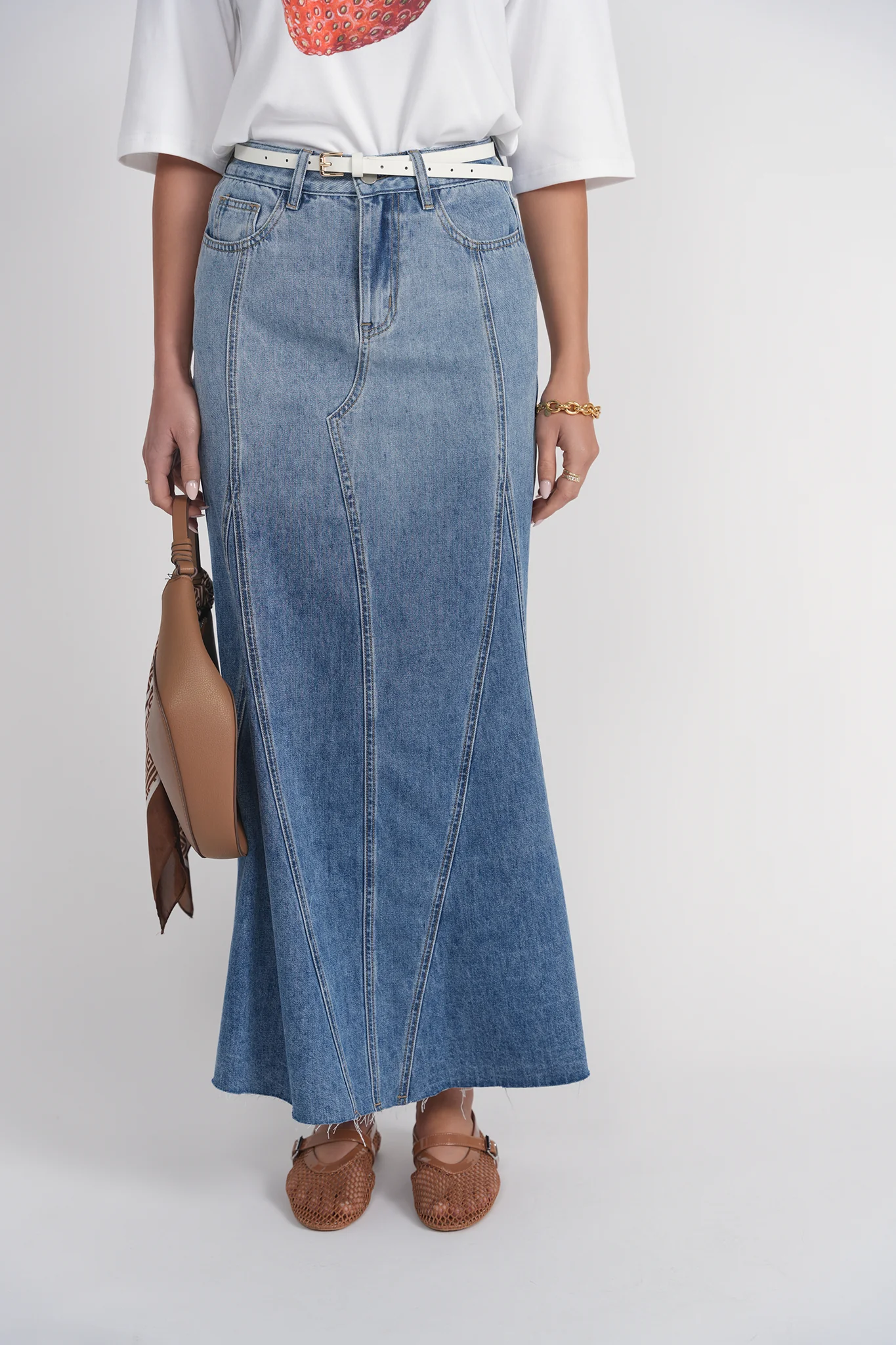 Rivv Skirt- Light Blue Denim - Image 3