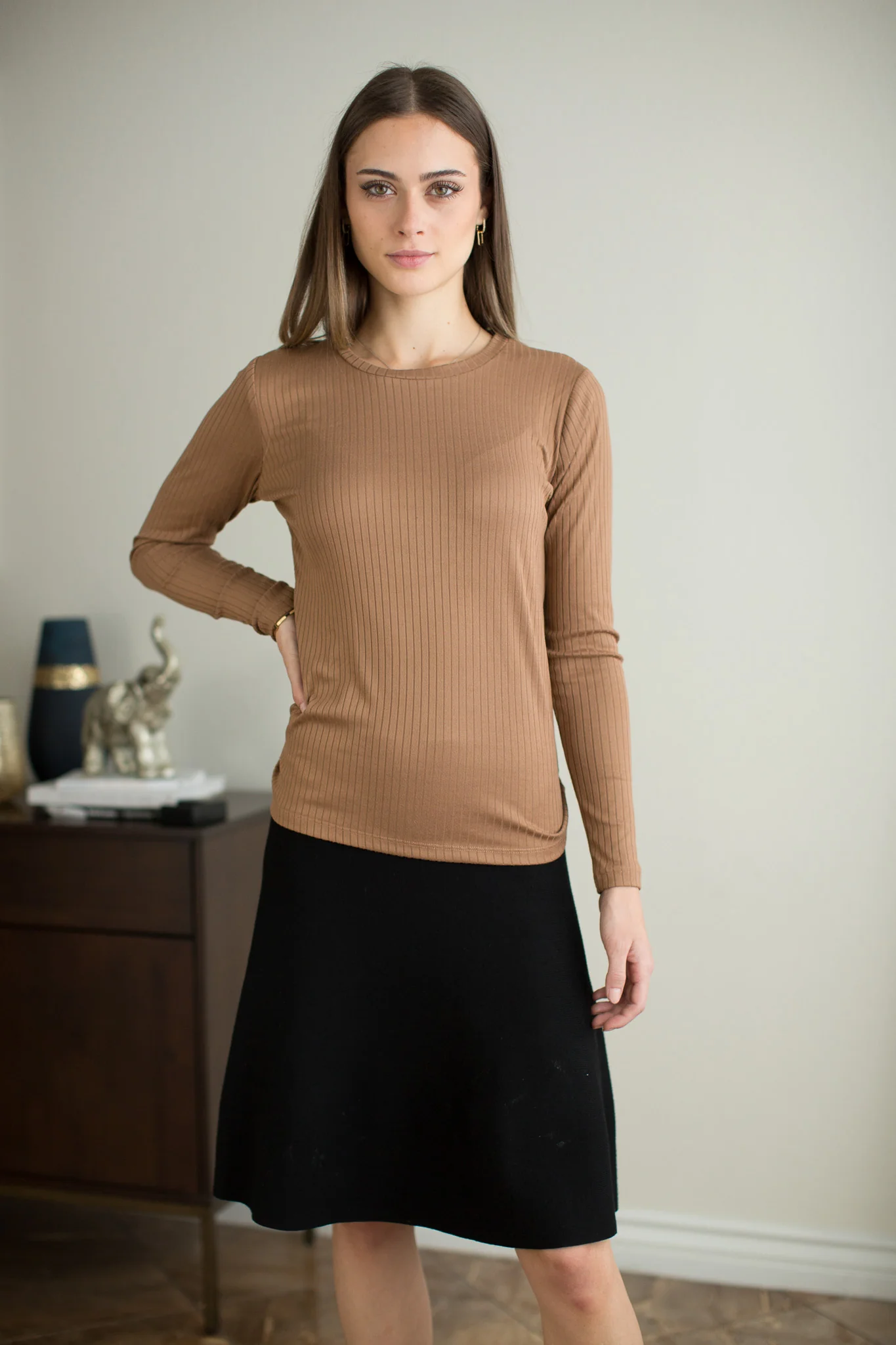 Wide Rib Crew Neck Tee - Image 4