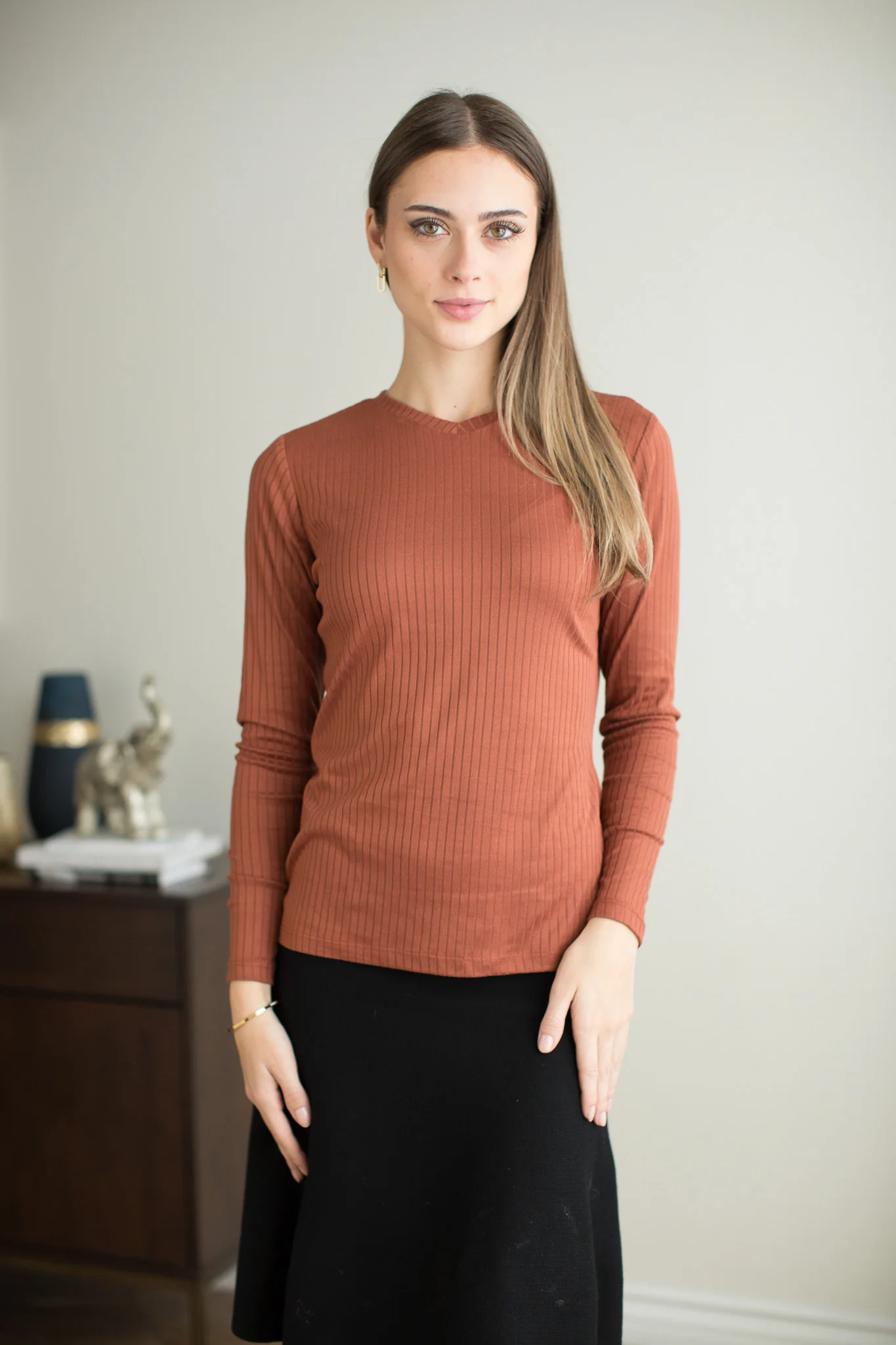 Wide Rib Crew Neck Tee - Image 6